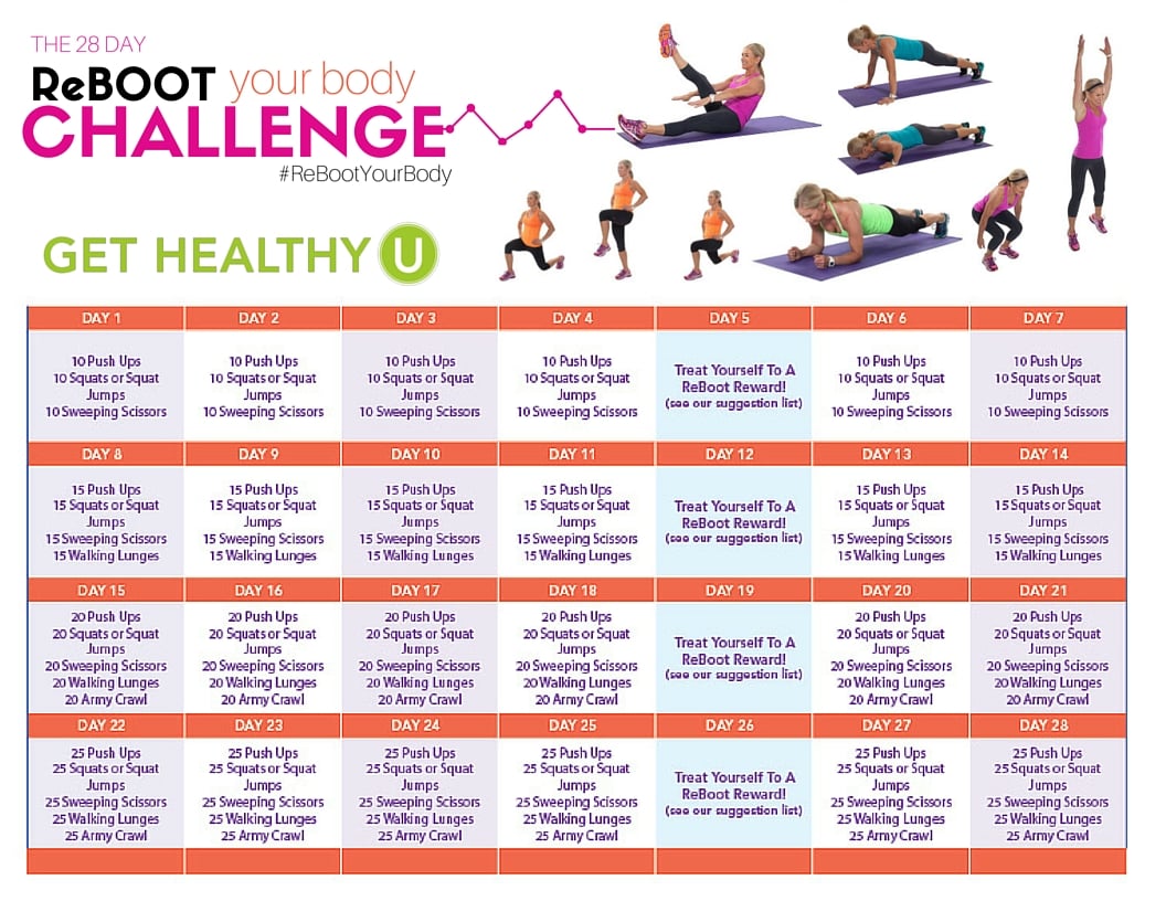 28 Day Printable Fitness Plans