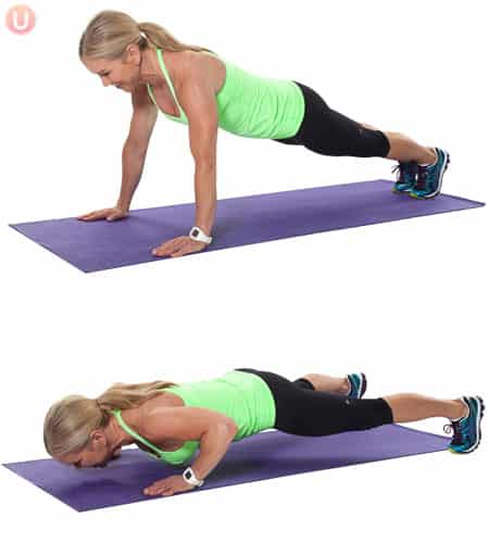 fitness trainer chris freytag performs push up jacks exercises