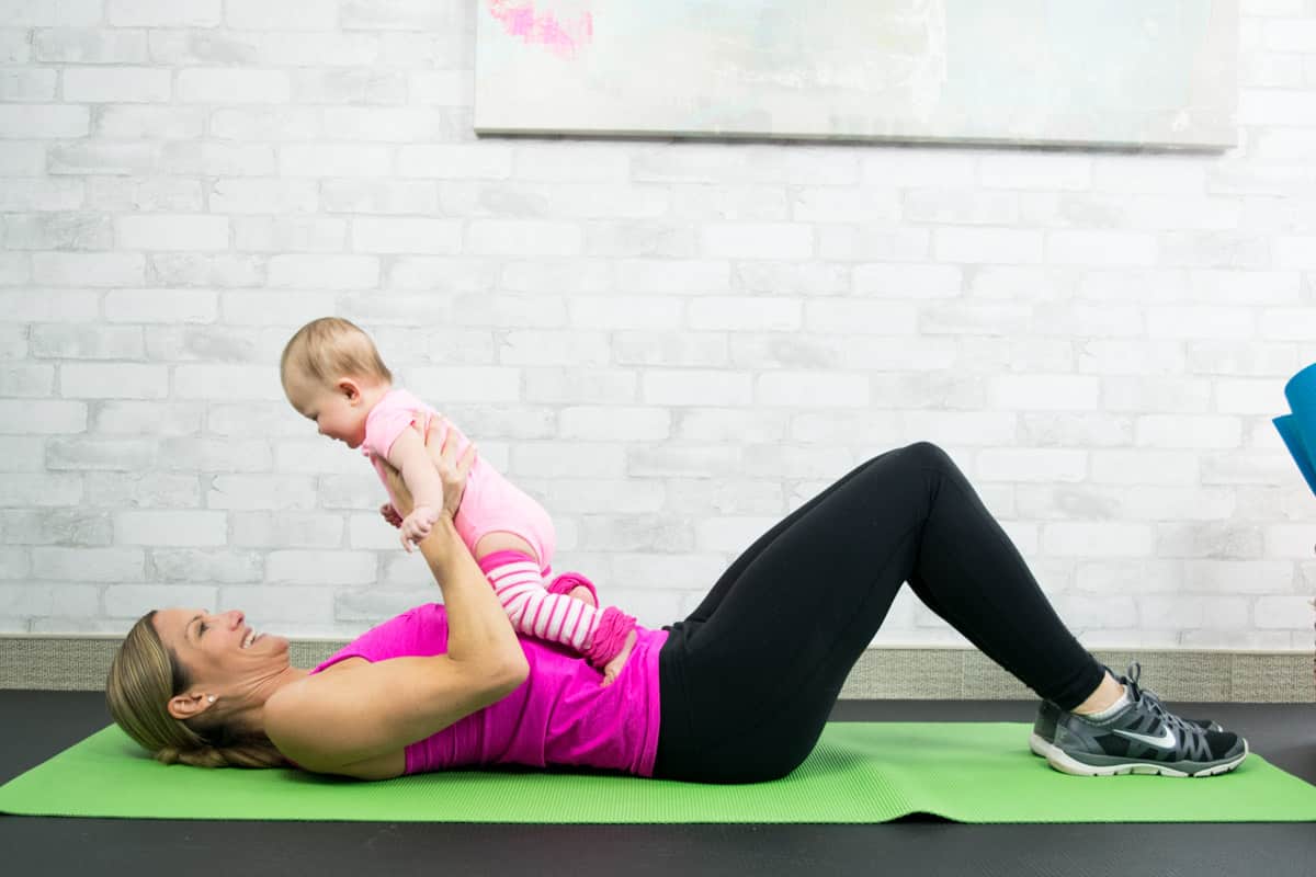 Try this tricep press up for strength after baby.