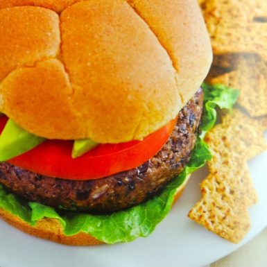 Try this delicious and healthy spicy black bean burger recipe at your next BBQ! A delicious vegetarian option and they freeze great!