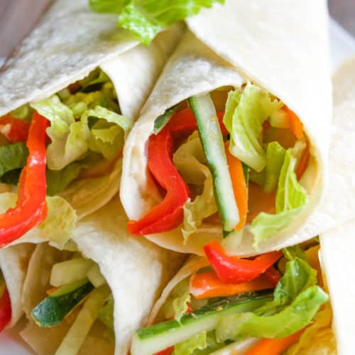 Roasted Red Pepper and Hummus Wraps - Get Healthy U
