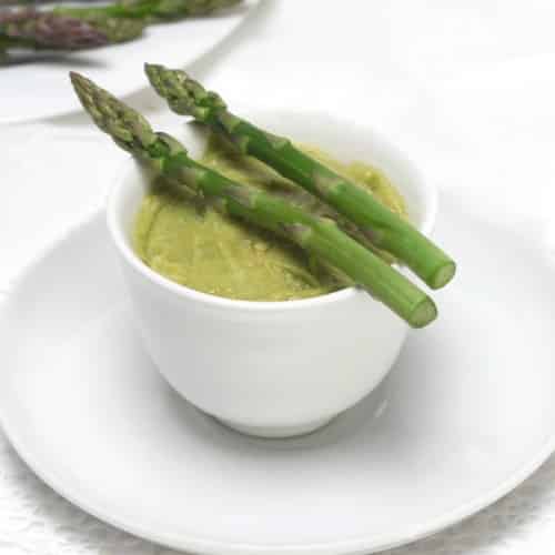 This sassy dip will spice up your next party! A little spicy and full of flavor this wasabi dip is great with blanched asparagus or any assorted veggies that you choose.