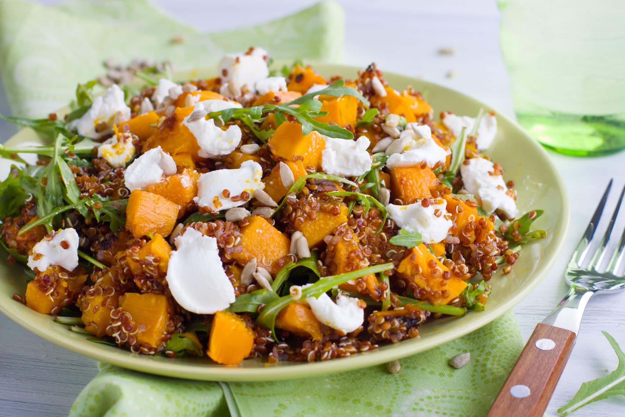 Roasted pumpkin and quinoa salad.