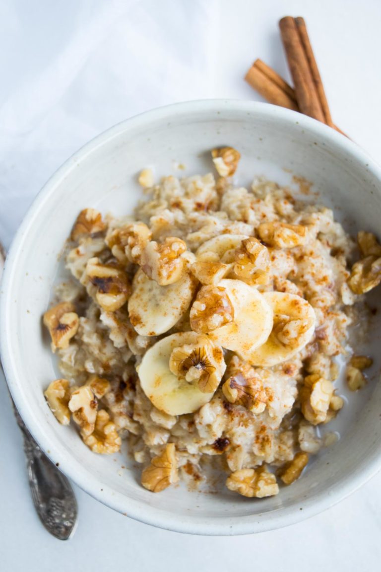 You can't beat this warm banana bread oatmeal recipe for a delicious and healthy recipe.