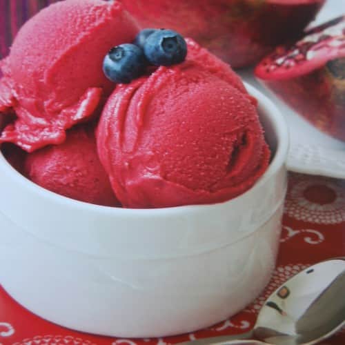 Try this healthy and light oh so berry sorbet for your next dessert! This refreshing dessert is packed with antioxidants and natural ingredients!