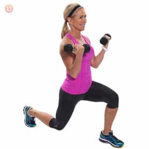 How to do a Forward Lunge with Bicep Curl