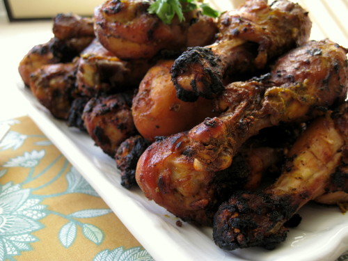 A plate of Turmeric grilled chicken.
