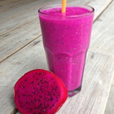 Try this Pitaya Chia Smoothie for a delicious, vibrant colored smoothie full of antioxidants and wholesome ingredients!