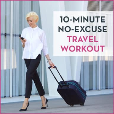 Stay on top of your workouts while traveling with this 10 minute routine.