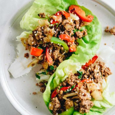 Make this super easy recipe for Beef Lettuce Wraps that make a delicious, healthy and low carb dinner!