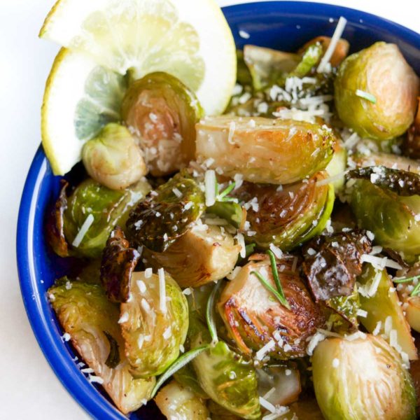 Roasted brussels sprouts makes the perfect veggie side for fall.