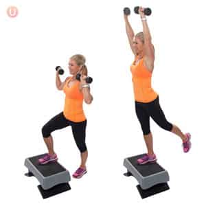 How To Do Step-Up with Overhead Press