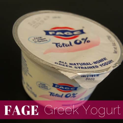 a container of FAGE Greek yogurt