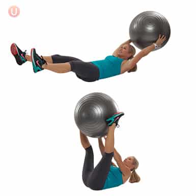 How To Do Stability Ball Feet-Hand Pass Off