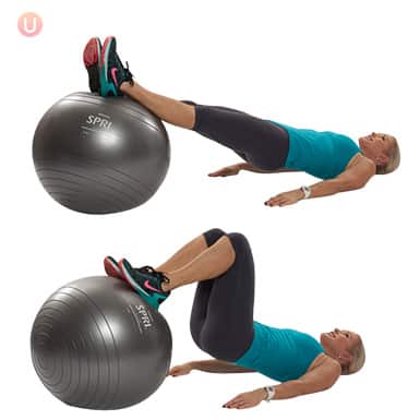 How To Do Stability Ball Hamstring Roll In