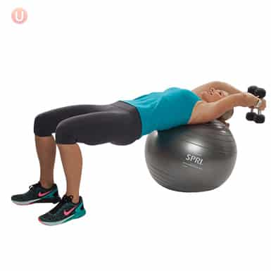 How To Do Stability Ball Overhead Lat Pull