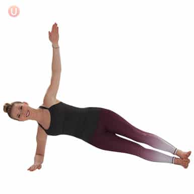 Chloe Freytag demonstrating a Forearm Side Plank Pose