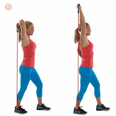 How To Do Resistance Band Tricep Extensions For Arm Strength