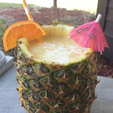 Taste the tropics with this simple 4 ingredient Piña Colada recipe that's low-calorie and delicious!