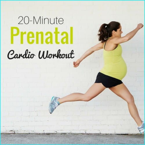 This 20-minute prenatal cardio workout is a low impact routine for moms-to-be!