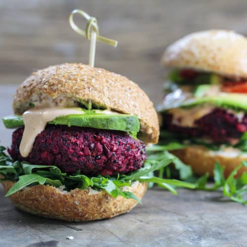 Turn up the beet! This beet burger will have everyone asking for seconds at your next grill out!