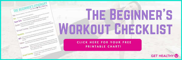 button graphic in pink for workout checklist