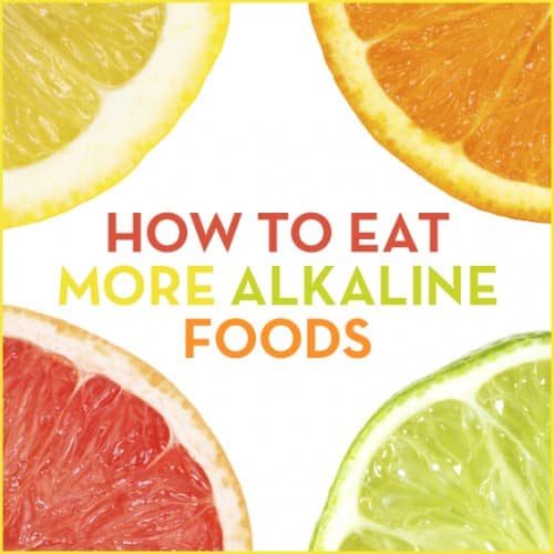 Citrus fruits on white background with text "How To Eat More Alkaline Foods"