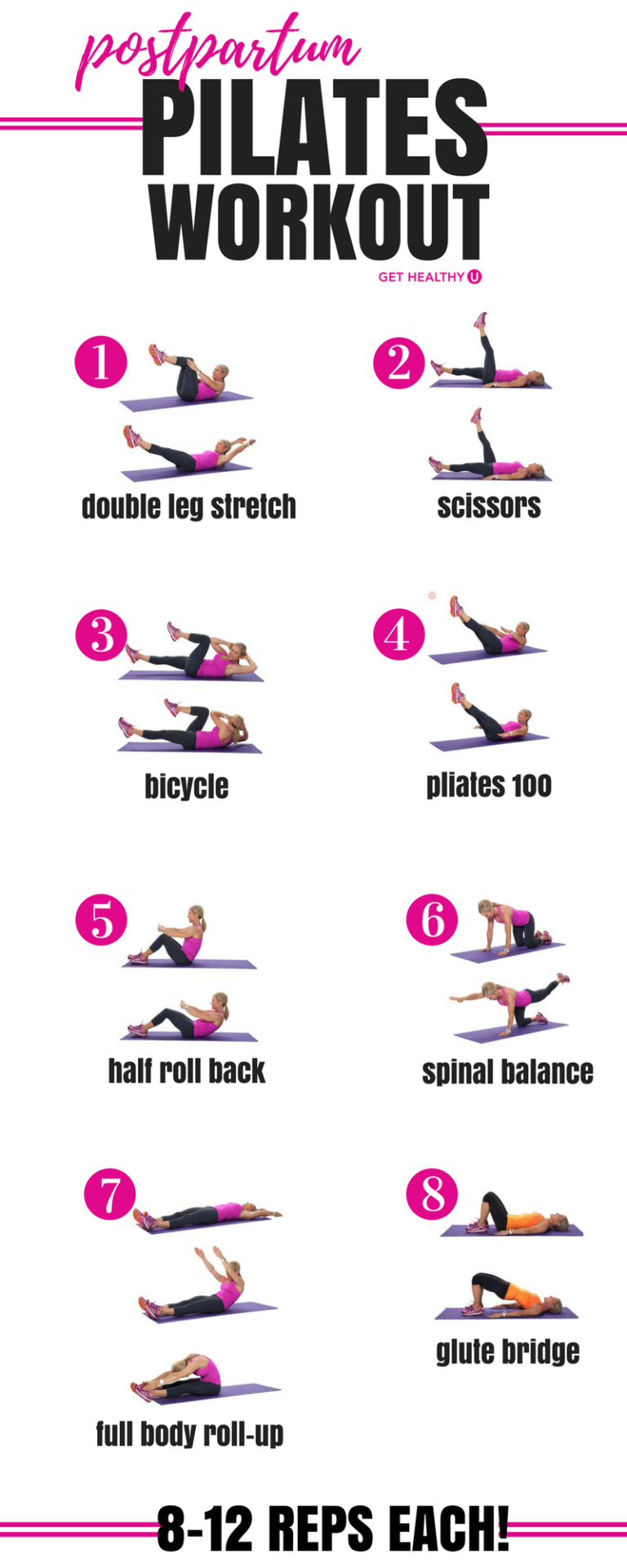 Postpartum Pilates Core Workout - Get Healthy U