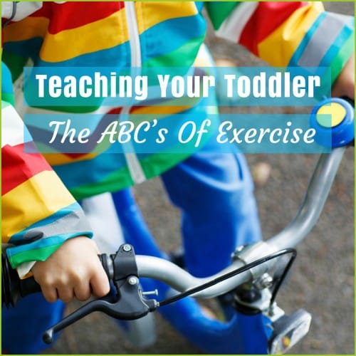 Teach your toddler the value of exercise while reading to them.