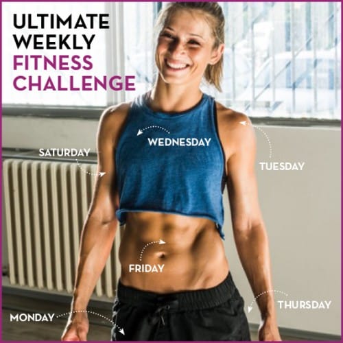 Try this weekly fitness challenge to work out every part of your body!