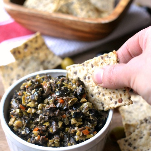 Bring this olive tapenade to your next party for a healthy and delicious dip guests will love!