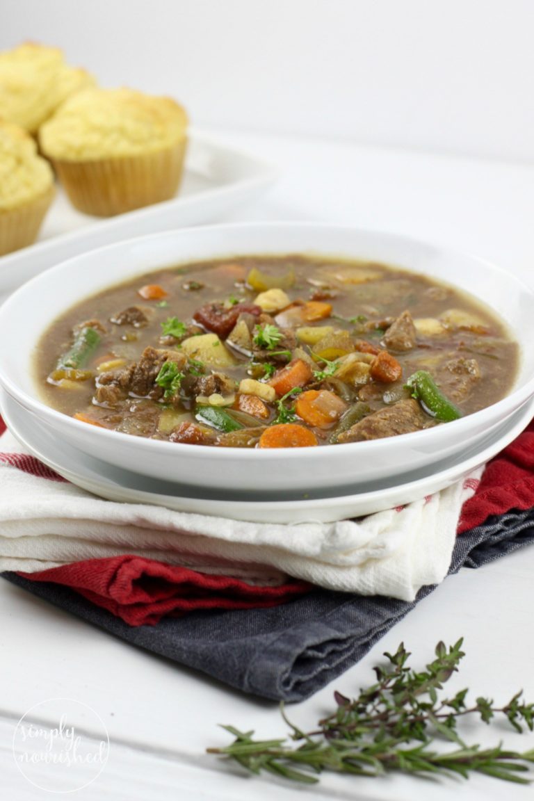 Try this hearty slow cooker beef stew recipe that if gluten-free and brimming with rich beef flavor and fresh vegetables.