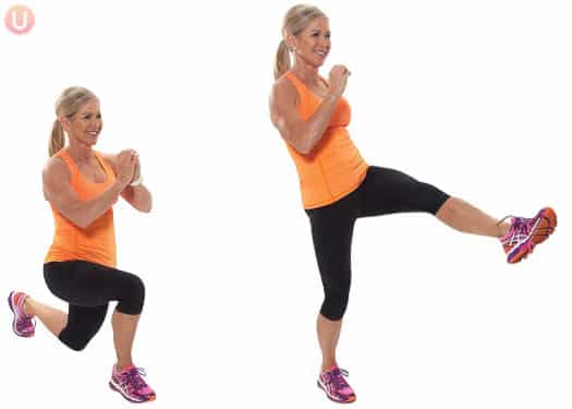 Kick through lunges are a great bodyweight exercise that are easy on the joints.