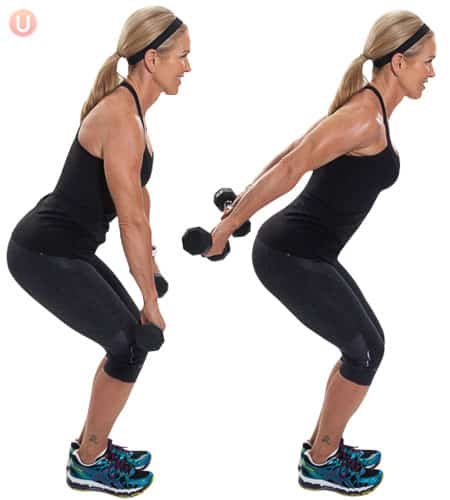 Perform moves like press backs to tone your shoulders and back.