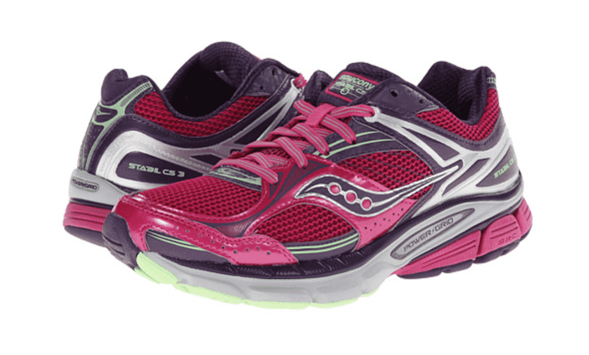 One of our favorite running shoes is the Saucony Stabil CS