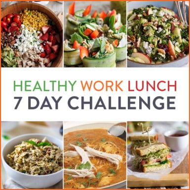 Use this healthy work lunch challenge to kickstart your clean eating and spring fitness program!
