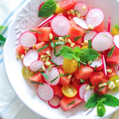 Simple, delicious and healthy: you've got to try this watermelon radish salad.