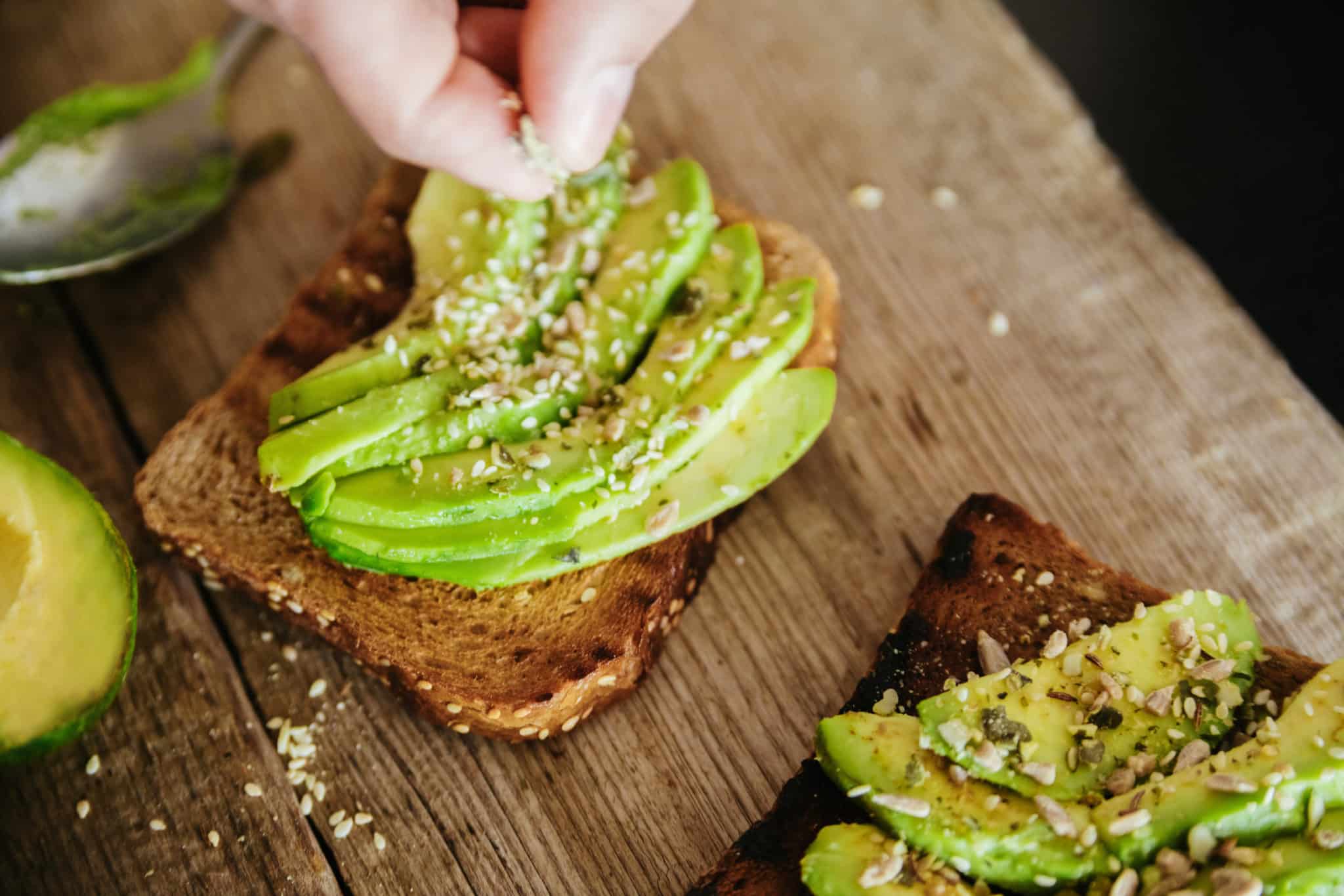 Avocado toast for healthy skin