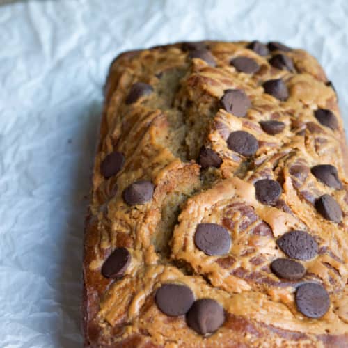 Chocolate chips meet banana bread meet peanut butter in this amazing and healthy combo.