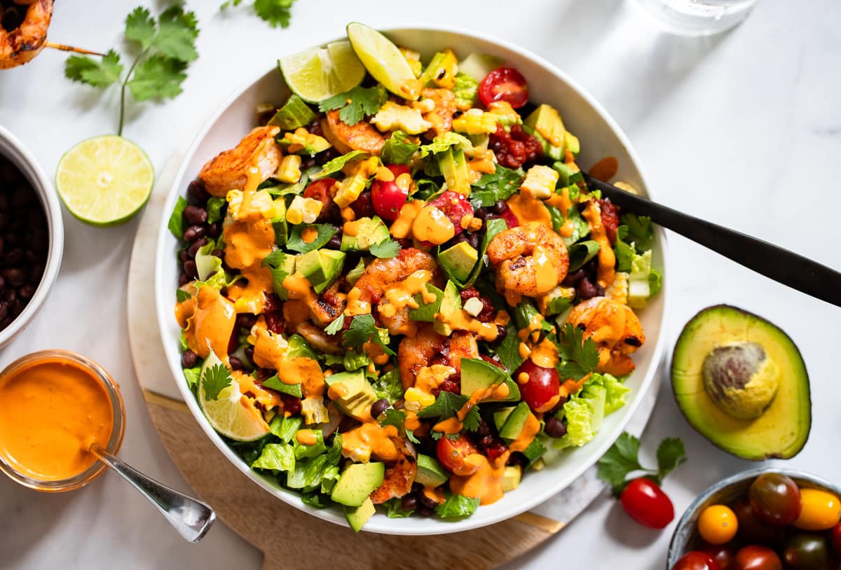 healthy chipotle shrimp salad recipe