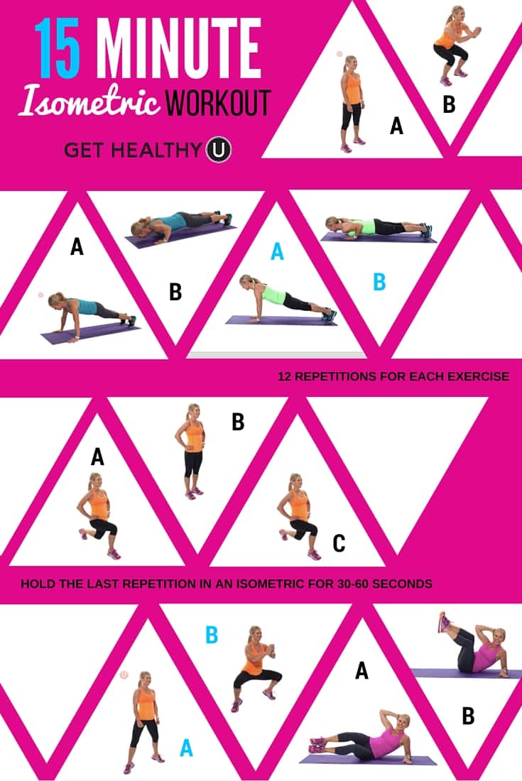Try this quick 15-minute workout using isometric exercises.