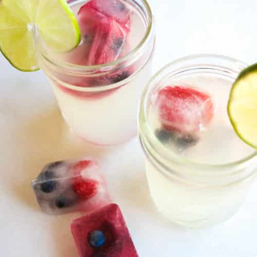 Make these super delicious and healthy ice cubes! They're perfect for parties and to have on hand for lemonade.