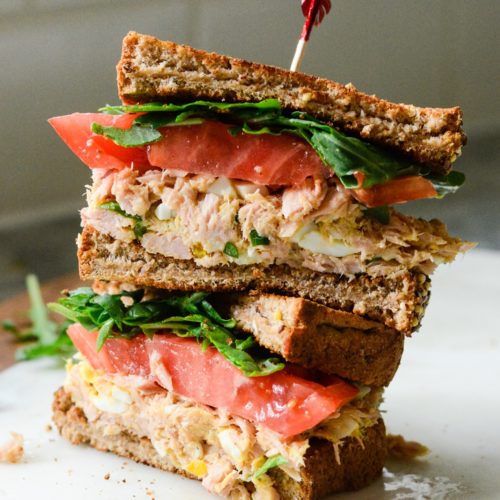 Healthy, easy and super flavorful - this tuna salad sandwich is not your mother's stale old recipe.