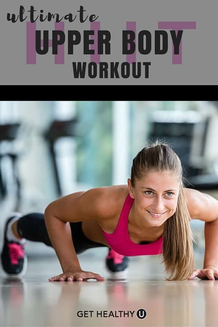 Sculpt beautiful arms, shoulders, and a sexy back with this upper body HIIT workout.