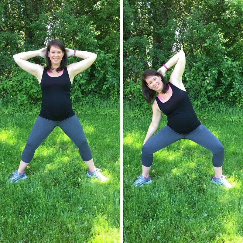 Try oblique burners for a fun total body strengthening move during pregnancy