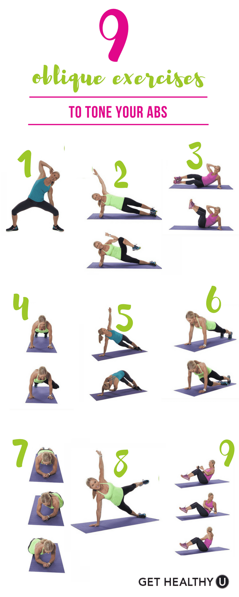 Check out our 9 oblique exercises to tone those abs!