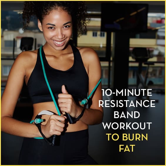 10-Minute Resistance Band Workout To Burn Fat