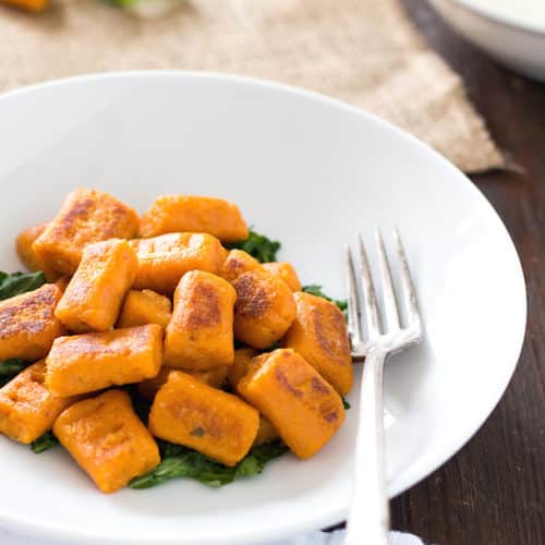 Love gnocchi but hate the fuss? Then you NEED this easy recipe for gluten free sweet potato gnocchi made with just 5 ingredients. So yummy!