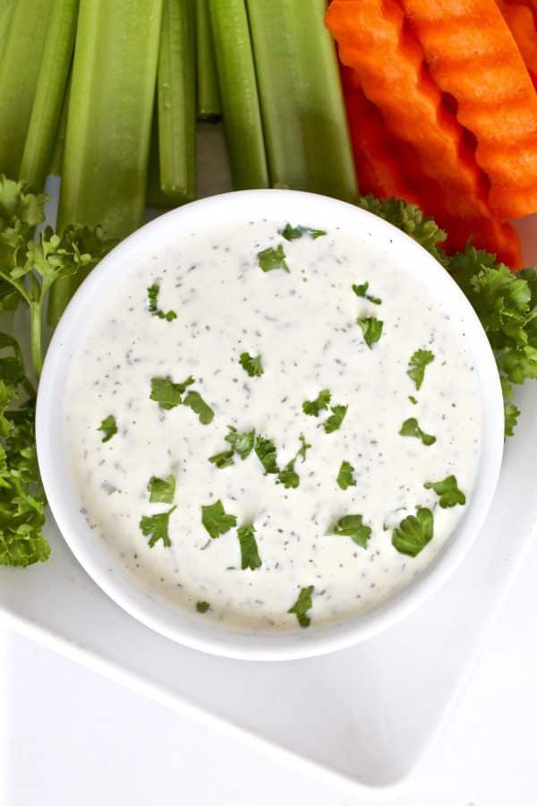 Check out this paleo ranch dressing recipe perfect for anyone who loves ranch but hates how unhealthy it is!
