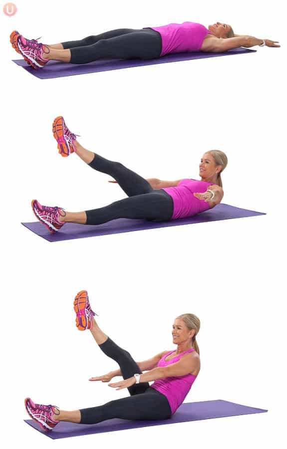 sweeping scissors - get rid of lower belly fat workout move